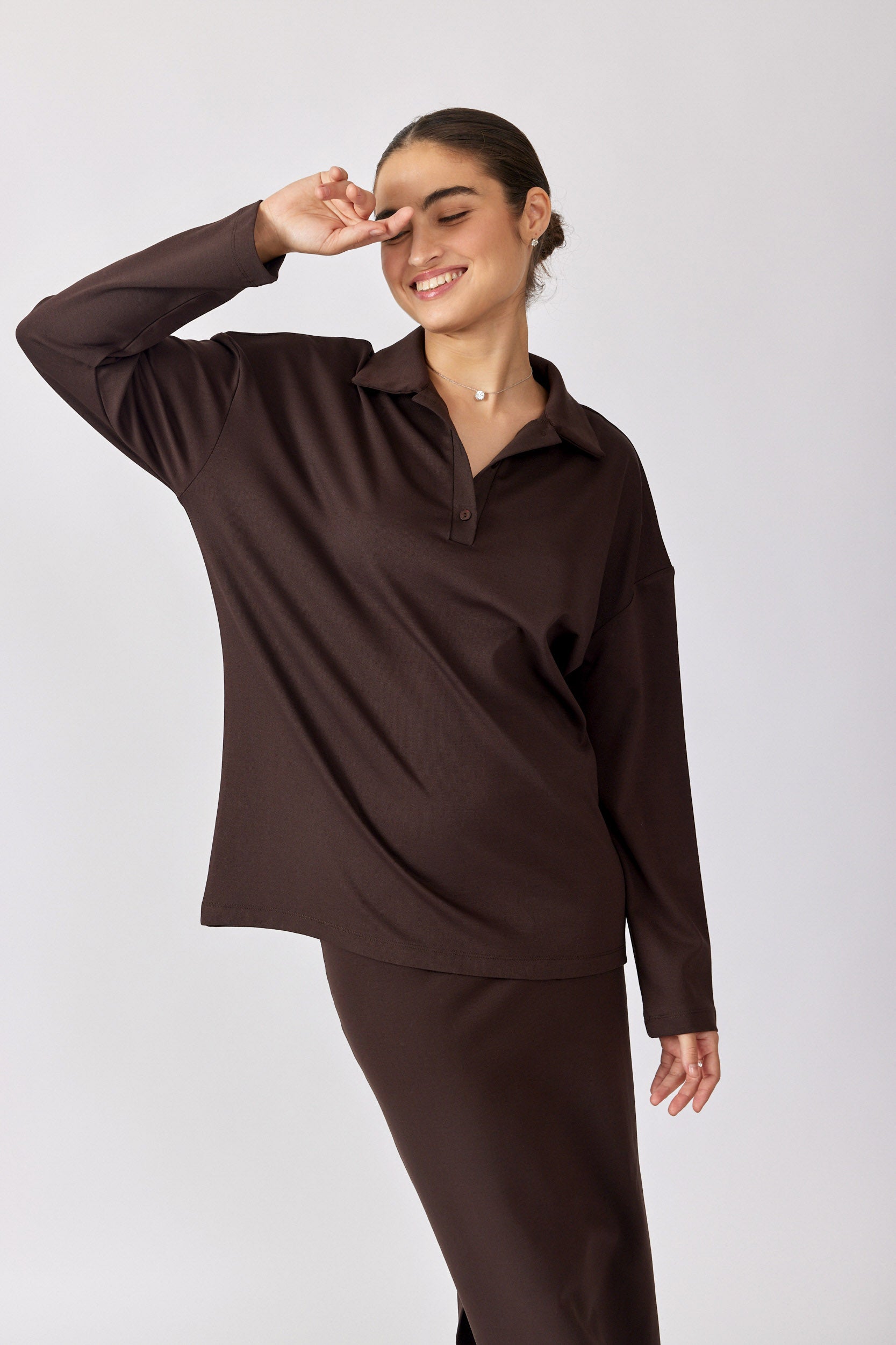 חולצת פולו ביג ג'רסי שרוול ארוך