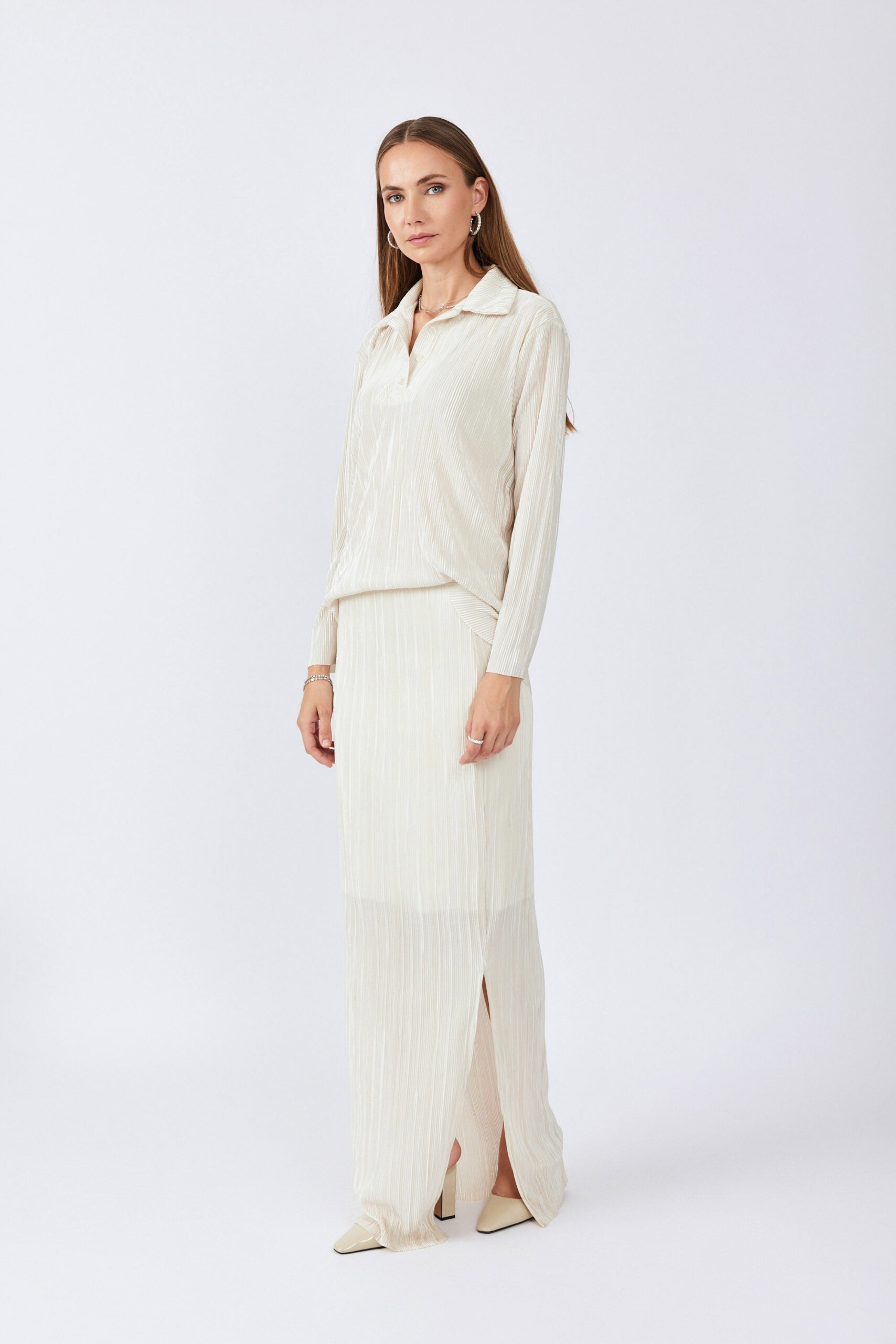 חולצת פולו פליסה שרוול ארוך