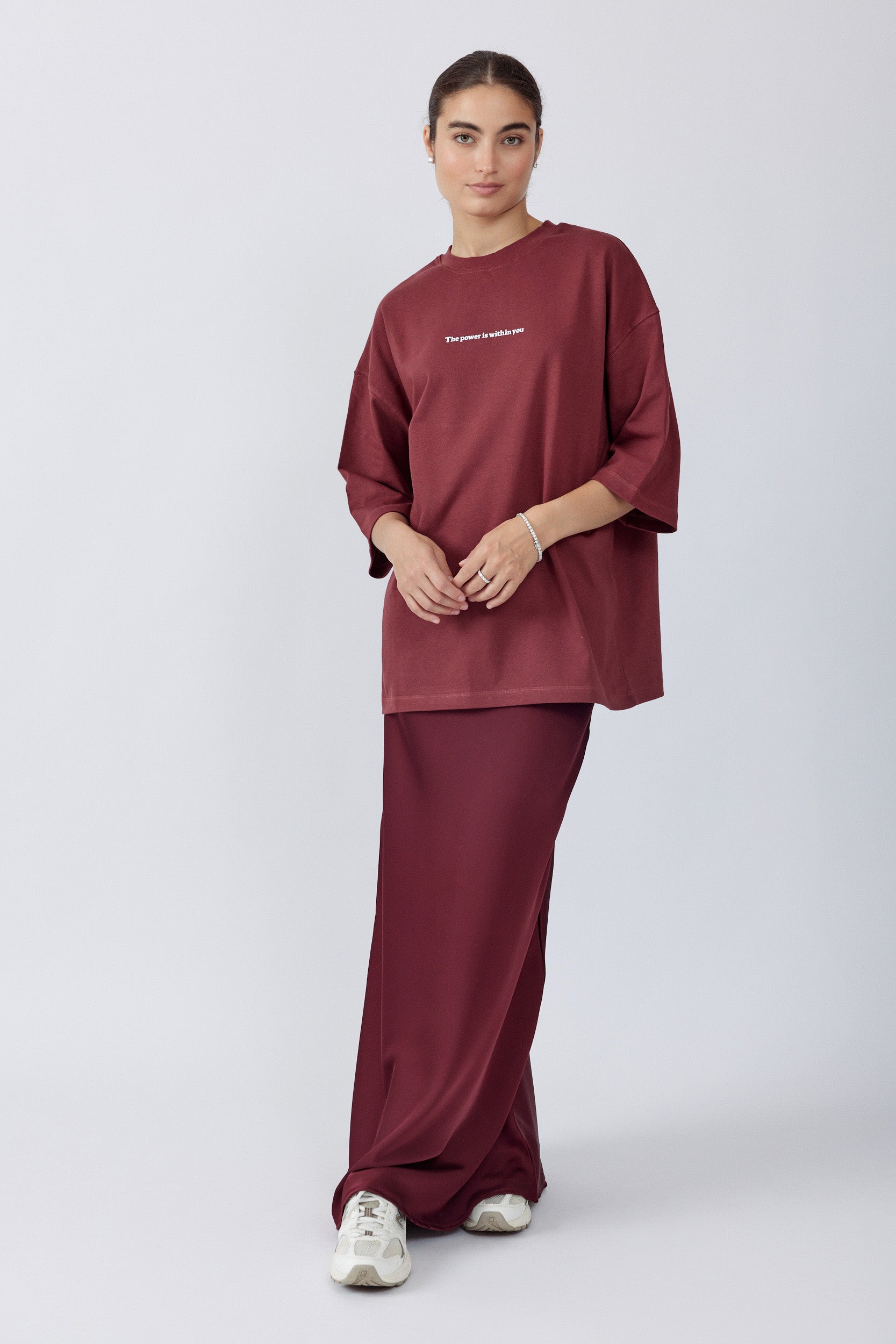 חצאית סאטן מקסי