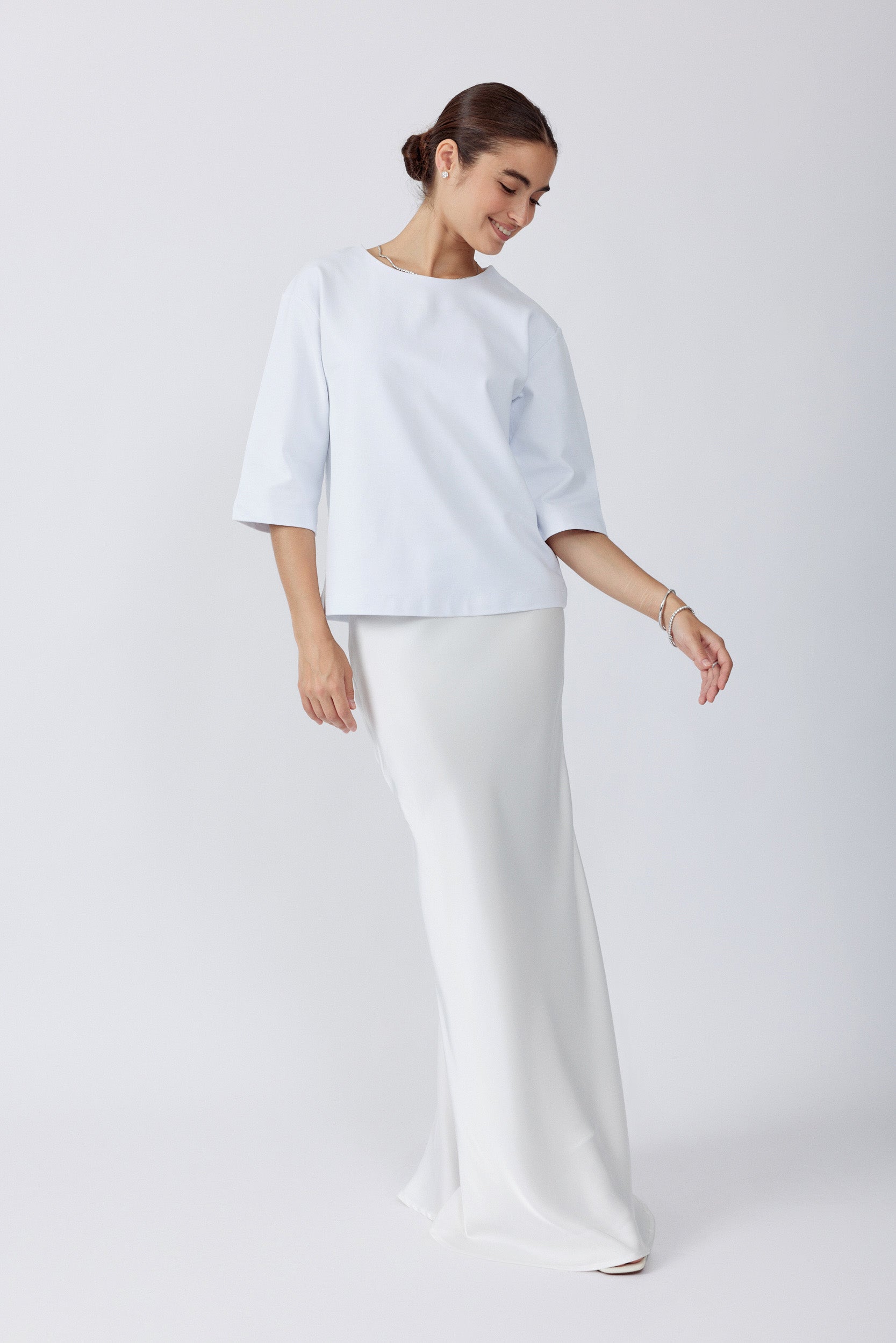 חצאית סאטן מקסי