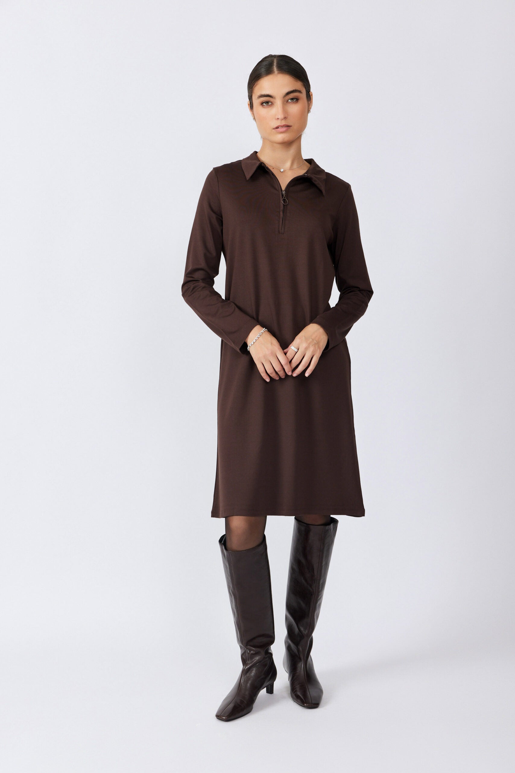 שמלת פולו רוכסן